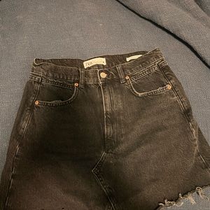 Black denim skirt ZARA